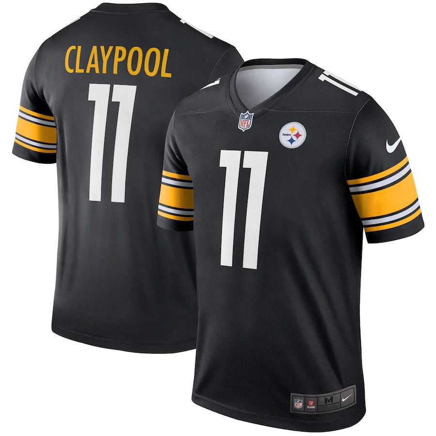 Men Pittsburgh Steelers 11 Chase Claypool Nike Black Legend NFL Jersey